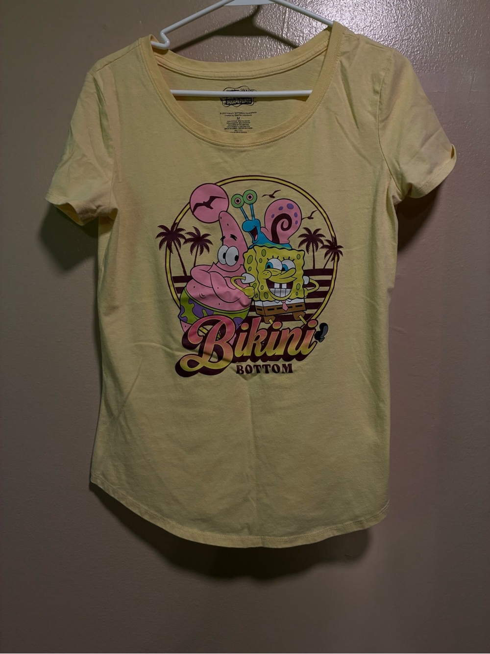 SpongeBob Squarepants Logo Tee - Pale Yellow